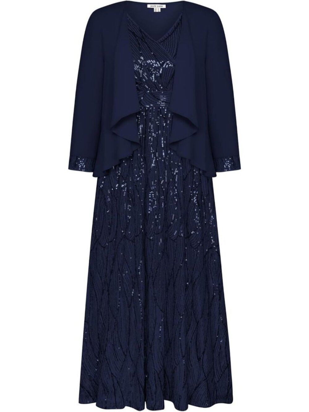 Elegant Two-Piece Sequin Dress with Jacket | Perfect for Mother of the Bride